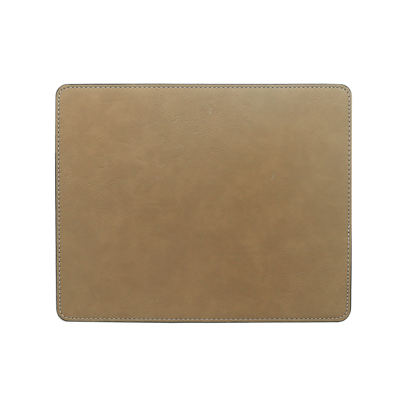 Laserbar lærrektangel musematte 25*20cm