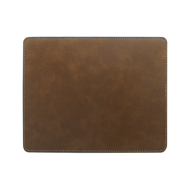 Laserbar lærrektangel musematte 25*20cm