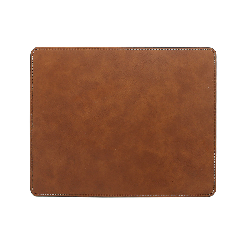 Laserbar lærrektangel musematte 25*20cm