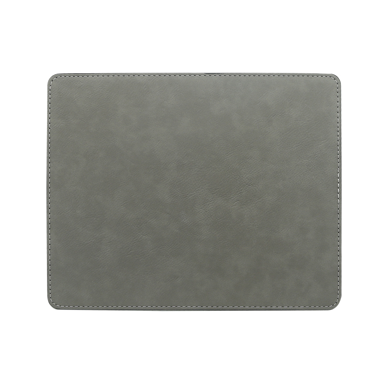 Laserbar lærrektangel musematte 25*20cm