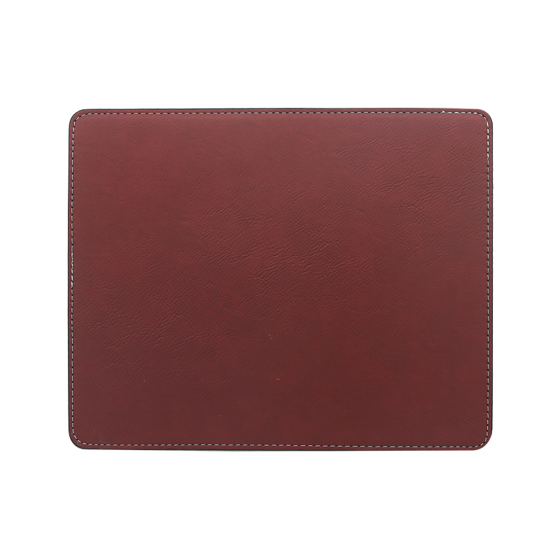 Laserbar lærrektangel musematte 25*20cm