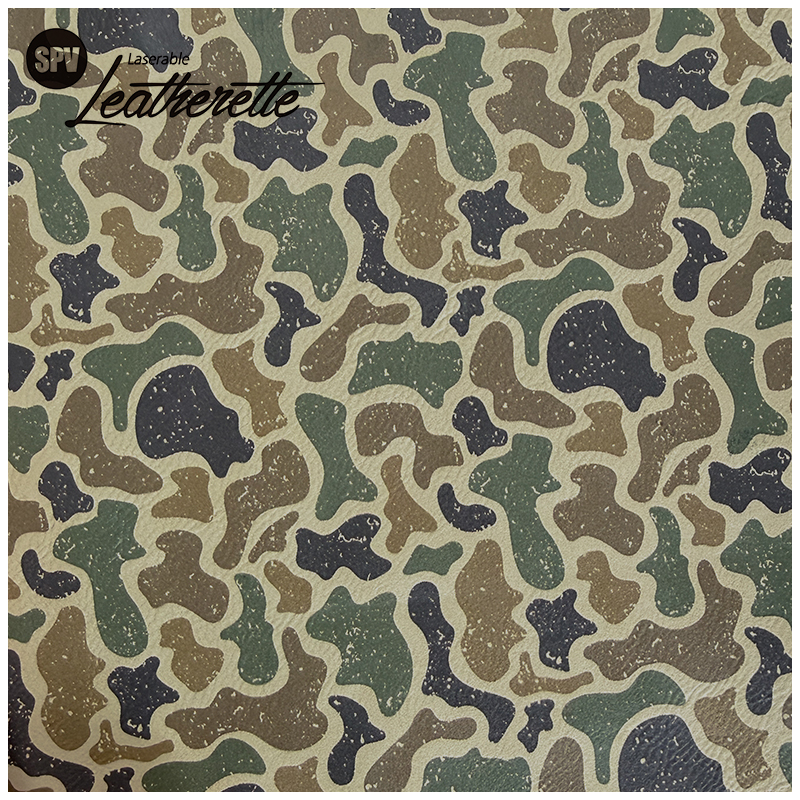 Camouflage Laserable Leatherette Sheet med lim/uten lim