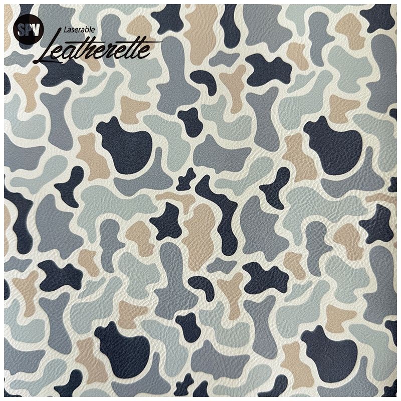 Camouflage Laserable Leatherette Sheet med lim/uten lim