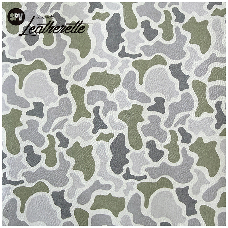 Camouflage Laserable Leatherette Sheet med lim/uten lim