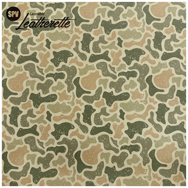 Camouflage Laserable Leatherette Sheet med lim/uten lim