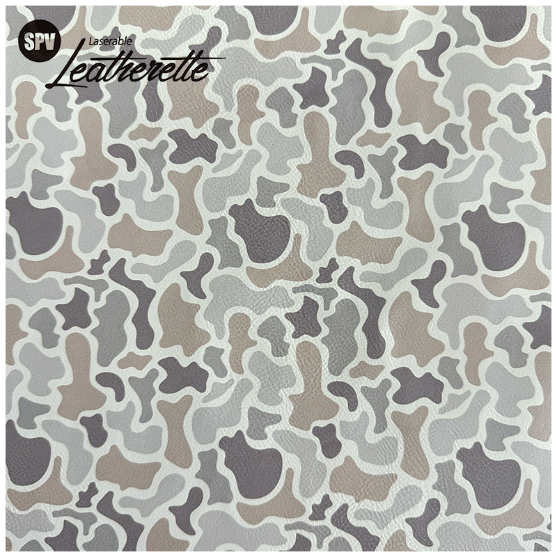 Camouflage Laserable Leatherette Sheet med lim/uten lim