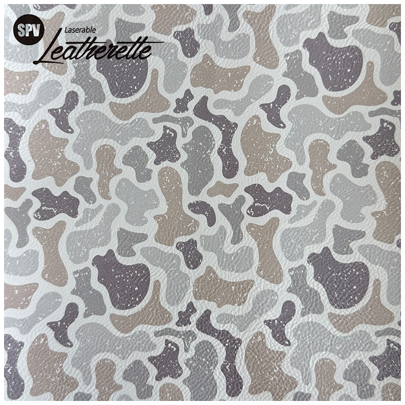 Camouflage Laserable Leatherette Sheet med lim/uten lim