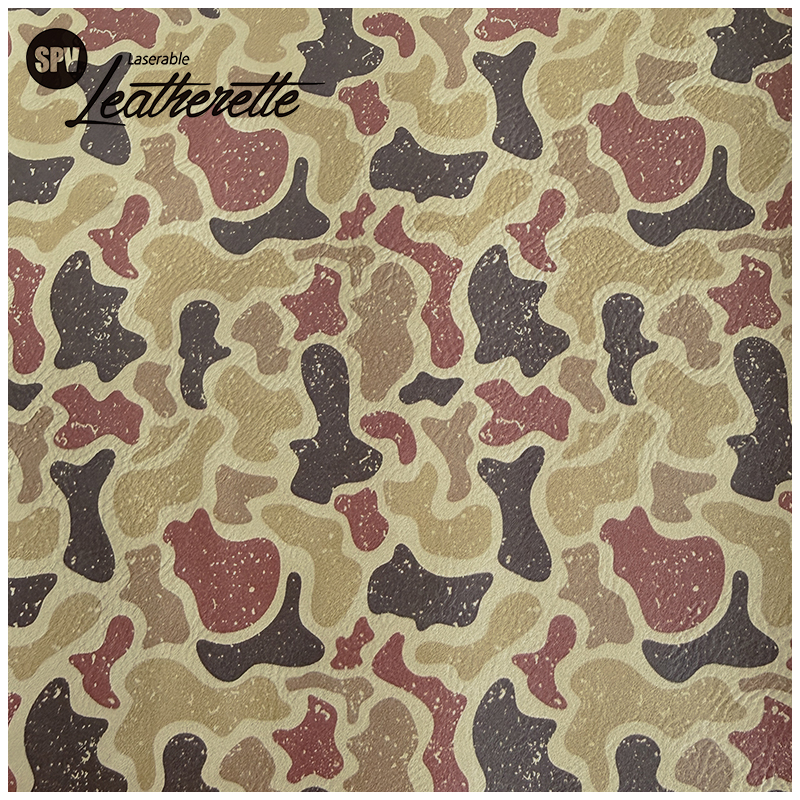 Camouflage Laserable Leatherette Sheet med lim/uten lim