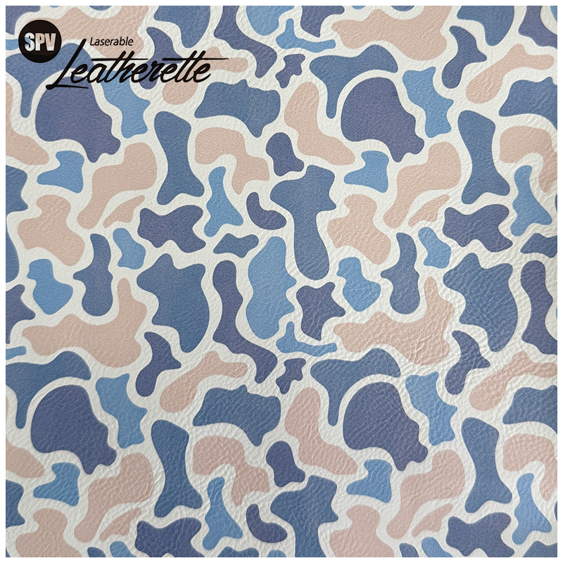 Camouflage Laserable Leatherette Sheet med lim/uten lim