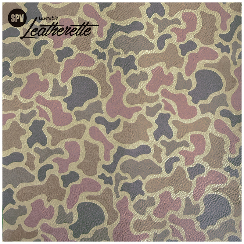 Camouflage Laserable Leatherette Sheet med lim/uten lim