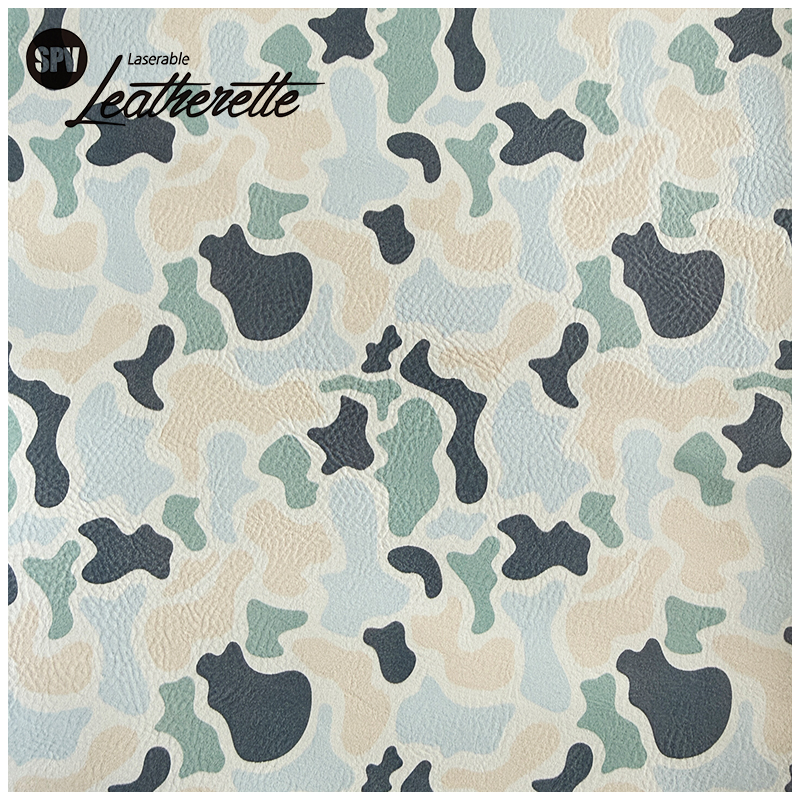 Camouflage Laserable Leatherette Sheet med lim/uten lim