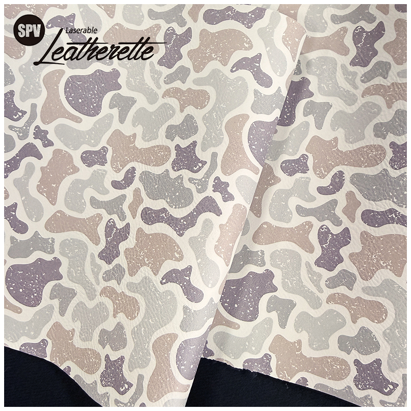 Camouflage Laserable Leatherette Sheet med lim/uten lim