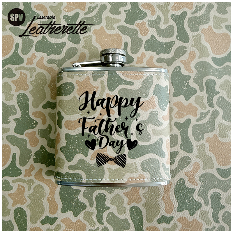 Camouflage Laserable Leatherette Sheet med lim/uten lim