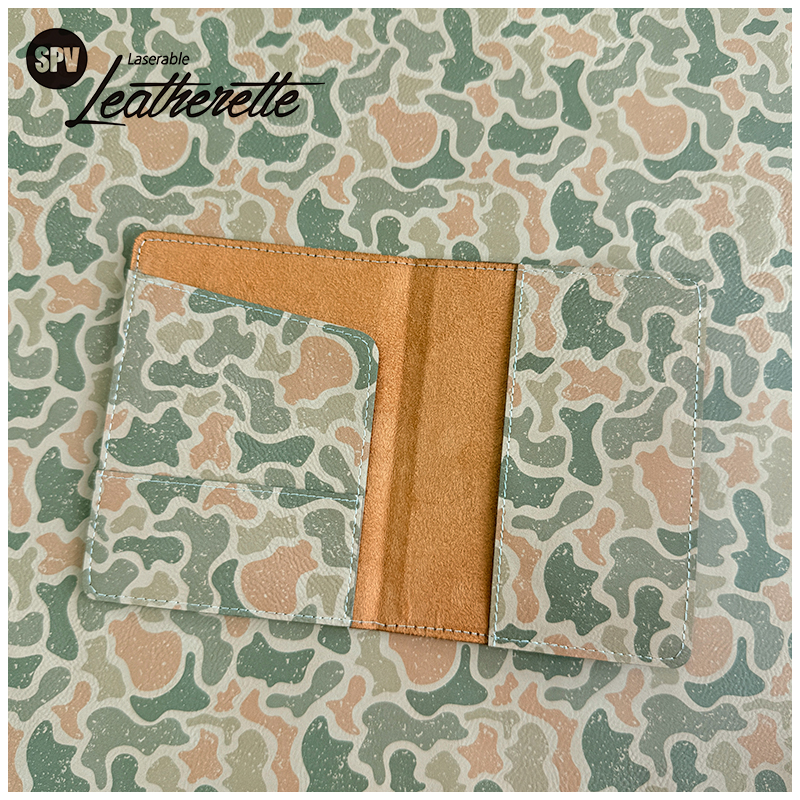 Camouflage Laserable Leatherette Sheet med lim/uten lim
