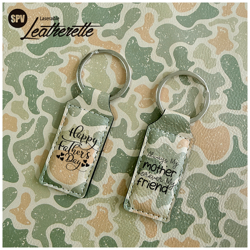 Camouflage Laserable Leatherette Sheet med lim/uten lim