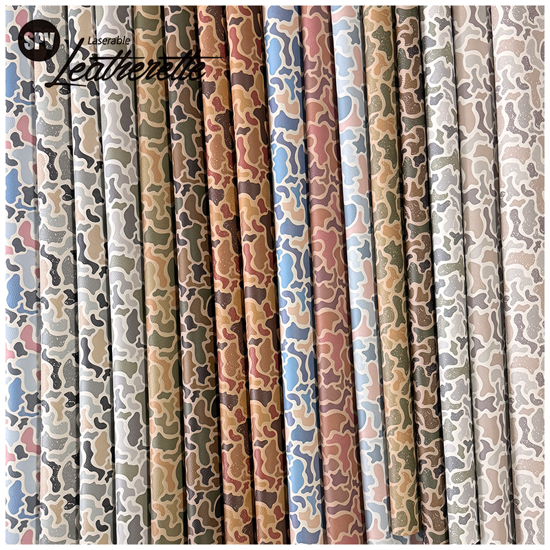 Camouflage Laserable Leatherette Sheet med lim/uten lim