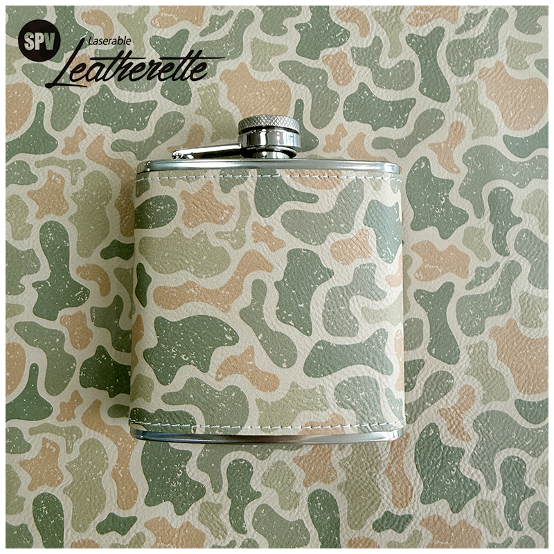 Camouflage Laserable Leatherette Sheet med lim/uten lim