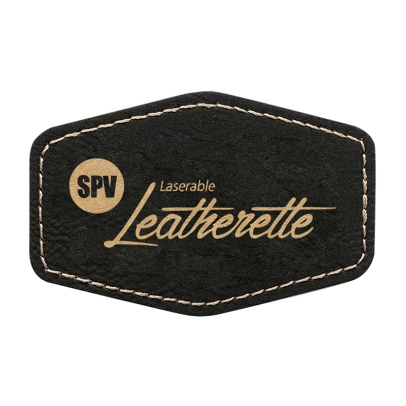 3 1/2' x 2 1/2' sekskantede lærlapper