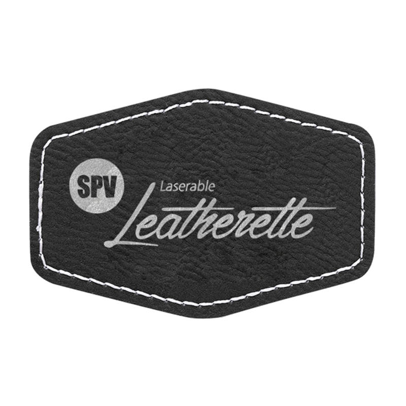 3 1/2' x 2 1/2' sekskantede lærlapper