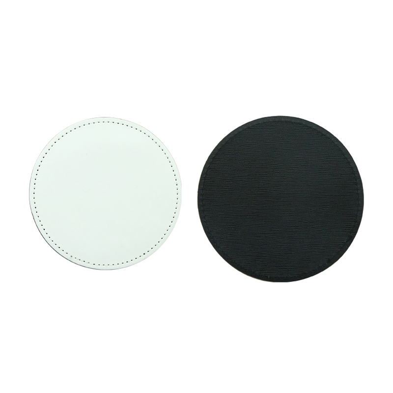 Sublimering PU lær krus Coaster -Rund