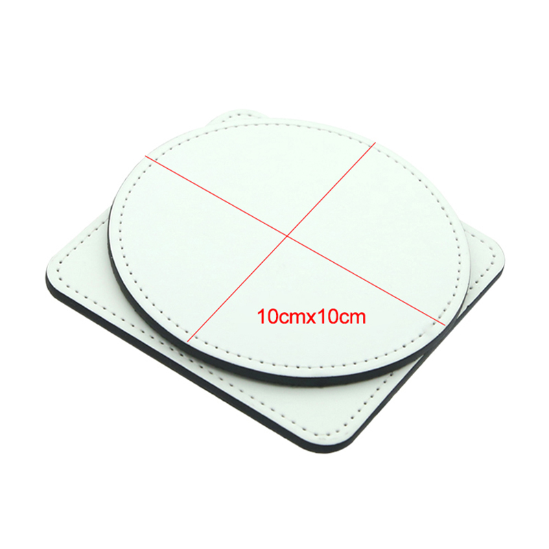 Sublimering PU lær krus Coaster -Rund