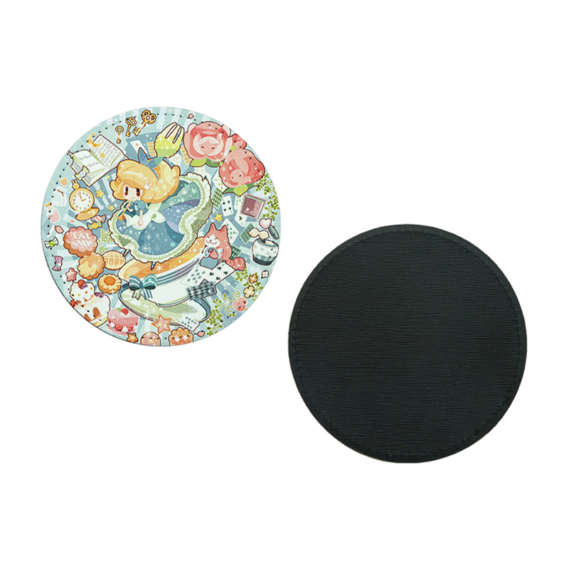 Sublimering PU lær krus Coaster -Rund