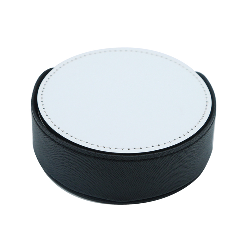 Sublimering PU lær krus Coaster -Rund