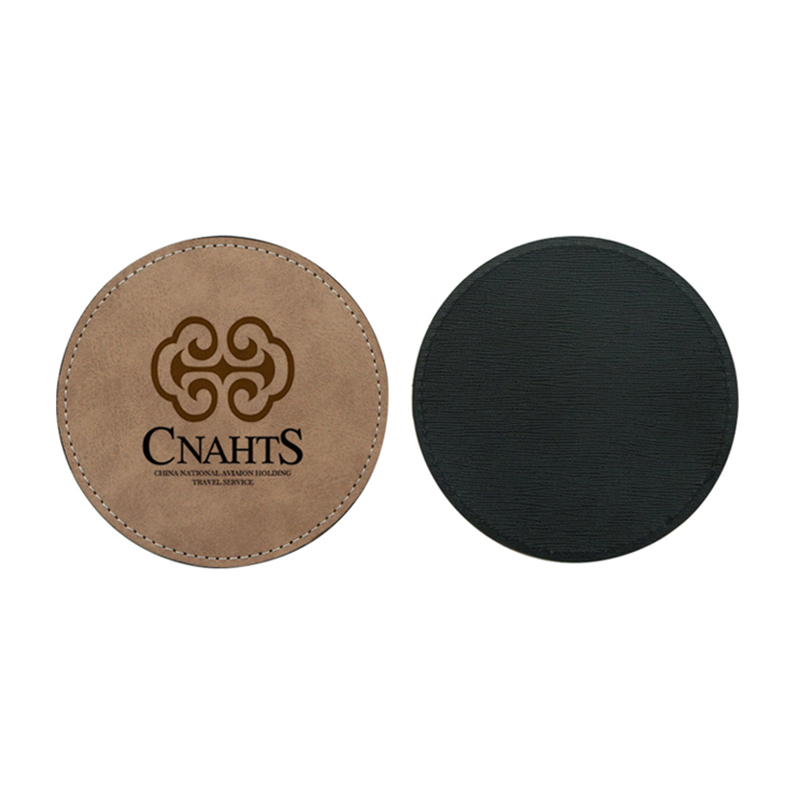 Sublimering PU lær krus Coaster -Rund