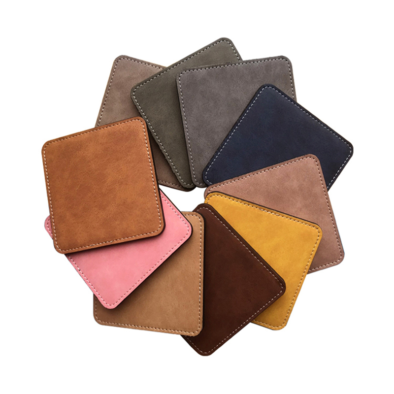 Sublimering PU lær krus Coaster - Square Sublimering PU lær krus Coaster - Square