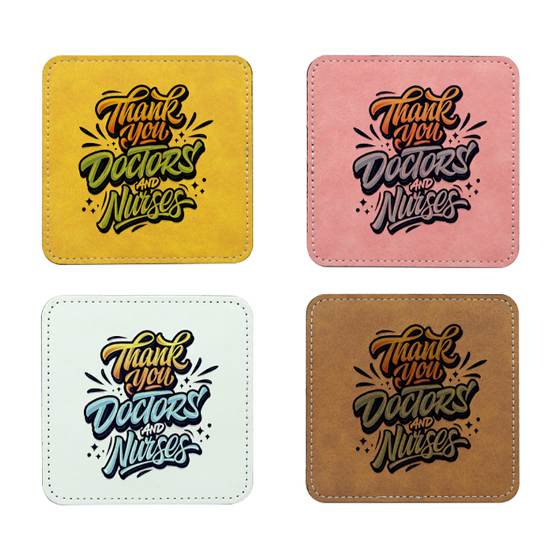 Sublimering PU lær krus Coaster - Square Sublimering PU lær krus Coaster - Square