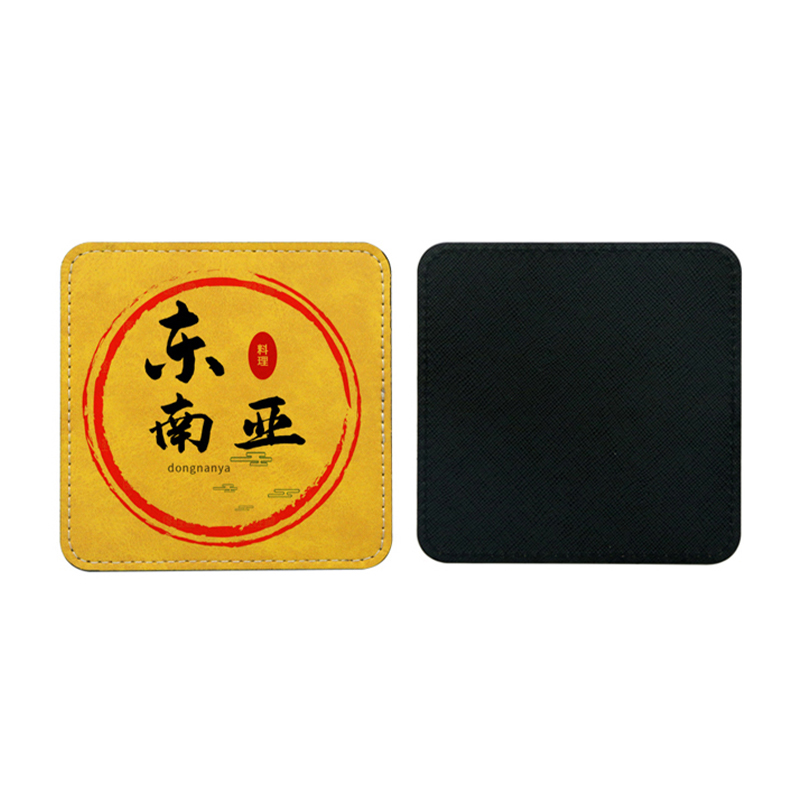 Sublimering PU lær krus Coaster - Square Sublimering PU lær krus Coaster - Square