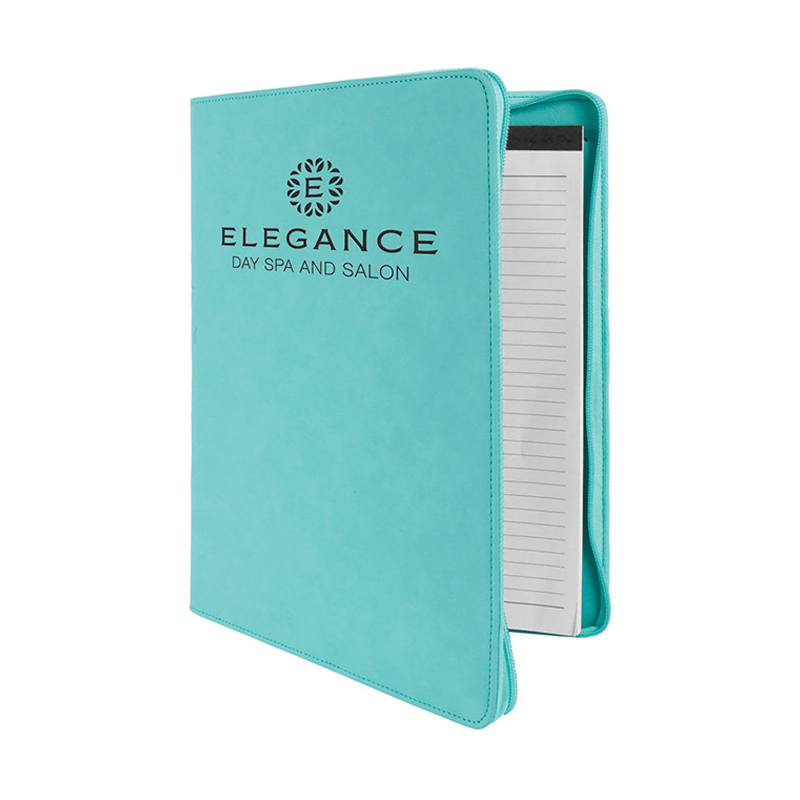 9 1/2' × 12' Leatherette Portfolio med glidelås 9 1/2' × 12' Leatherette Portfolio med glidelås