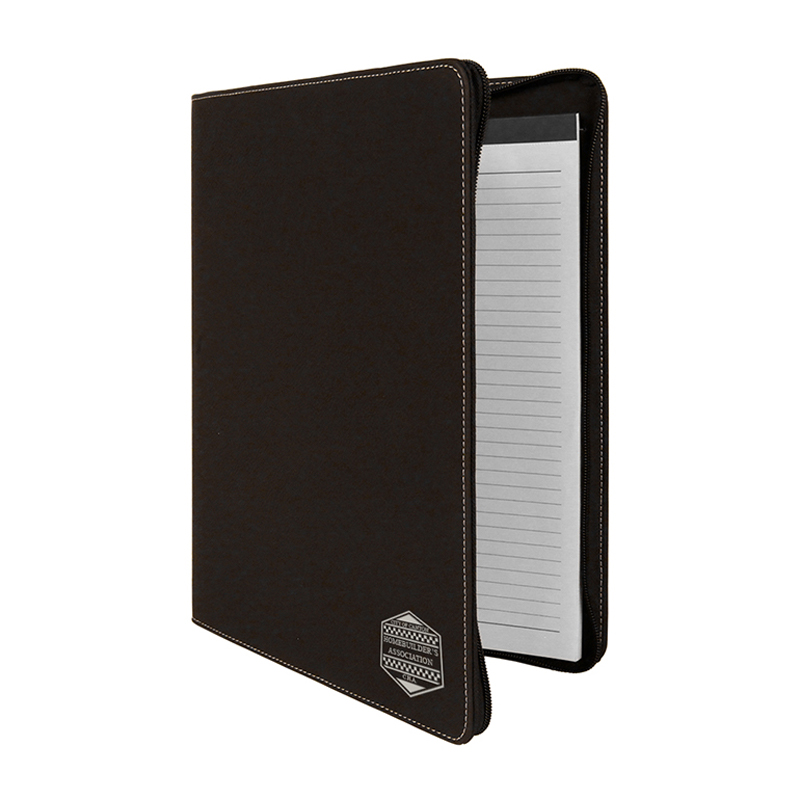9 1/2' × 12' Leatherette Portfolio med glidelås 9 1/2' × 12' Leatherette Portfolio med glidelås