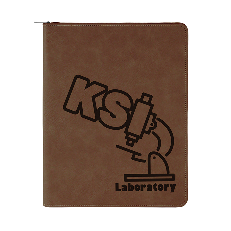 9 1/2' × 12' Leatherette Portfolio med glidelås 9 1/2' × 12' Leatherette Portfolio med glidelås