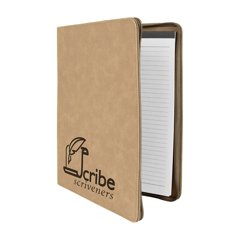 9 1/2' × 12' Leatherette Portfolio med glidelås 9 1/2' × 12' Leatherette Portfolio med glidelås