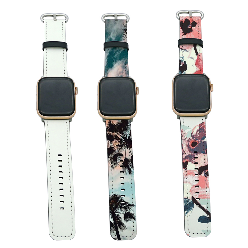 Sublimation PU Leather Apple Watch Bands for Series 1/2/3-42mm
