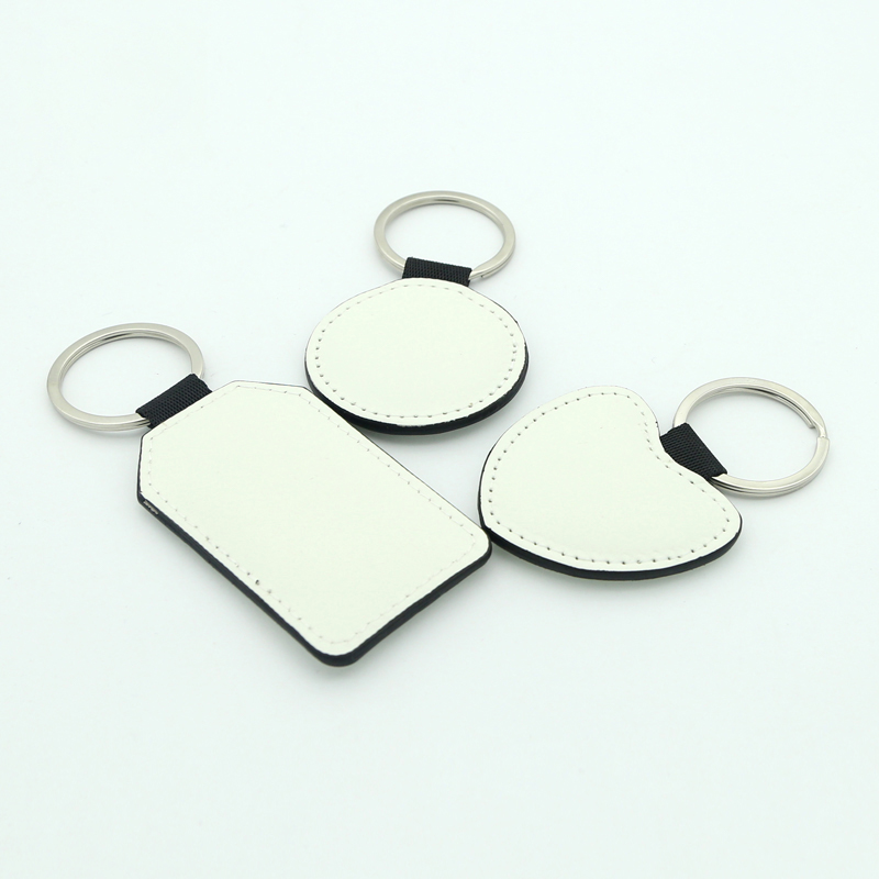 Sublimation PU Leather Heart Nøkkelring - Dobbeltsidig utskrift