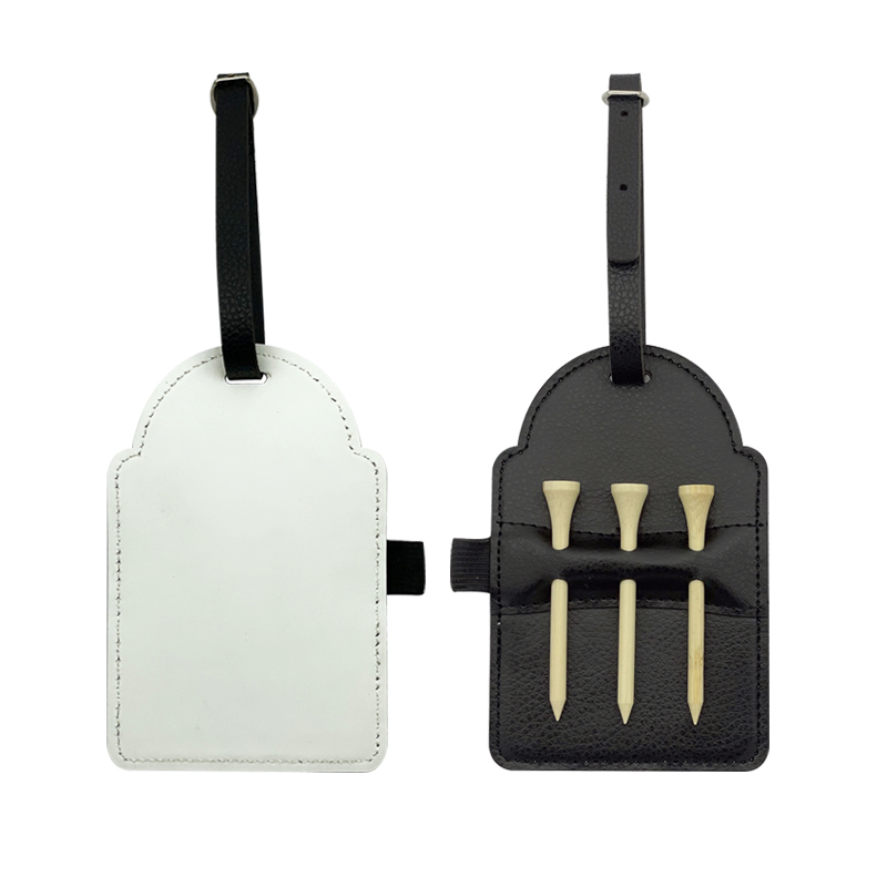 Sublimering Leatherette Golf Bag Tag med 3 tre T-skjorter Sublimering Leatherette Golf Bag Tag med 3 tre T-skjorter
