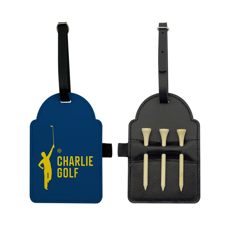 Sublimering Leatherette Golf Bag Tag med 3 tre T-skjorter Sublimering Leatherette Golf Bag Tag med 3 tre T-skjorter