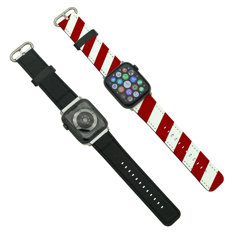 Sublimering PU-skinn Apple Watch-remmer for serie 1/2/3-38 mm