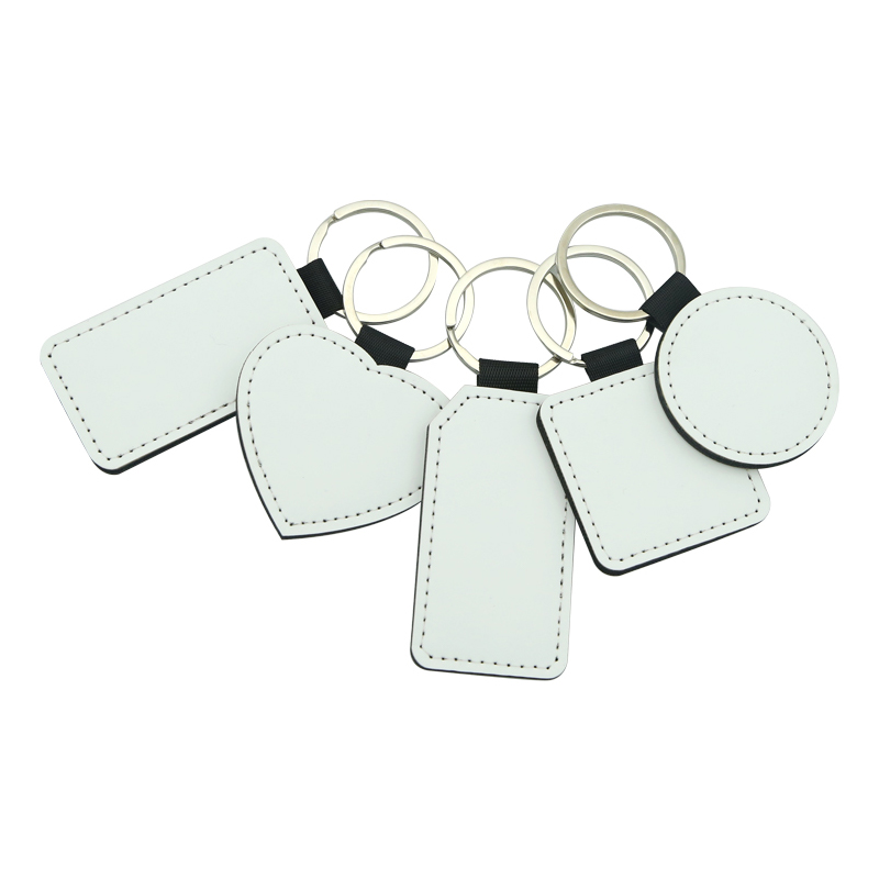 Sublimation PU Leather Heart Nøkkelring - Dobbeltsidig utskrift