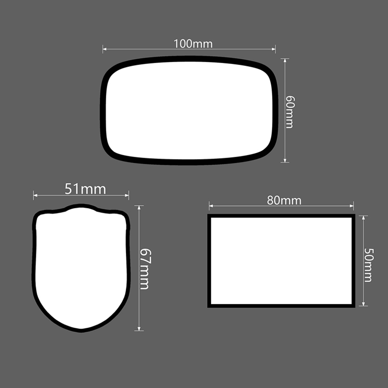 3' x 3' kvadratiske sublimasjonslærlapper med lim