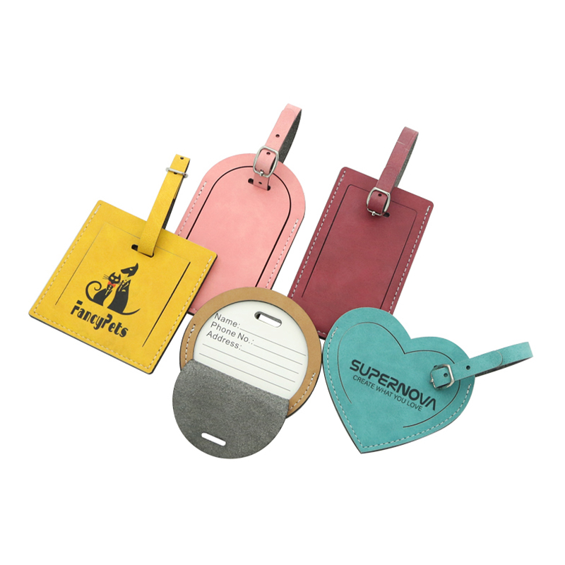 Sublimering Fargerike Dobbel Side PU Lær Bagasjemerke - Rektangel