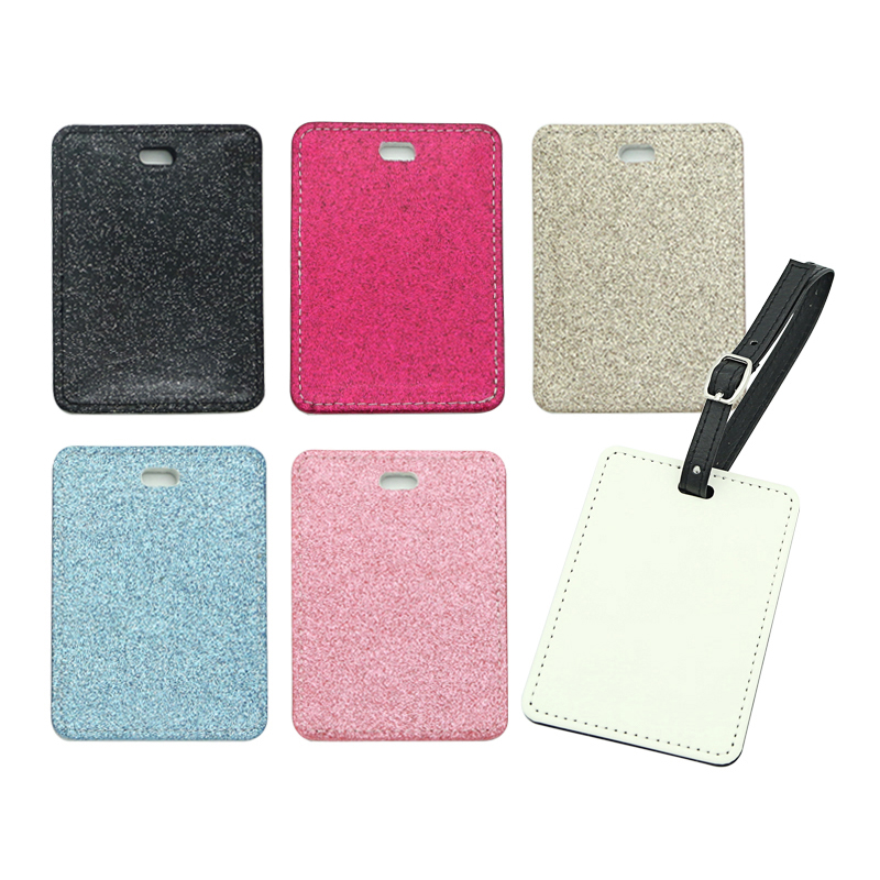 Sublimering Glitter Skinn Bagasjemerke-Single Side Printable