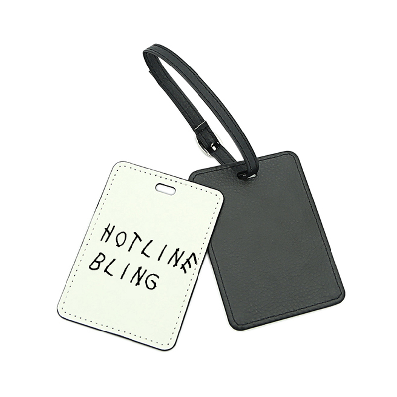 Sublimering PU-skinn bagasjemerke - Enkel side Utskrivbar Sublimering PU-skinn bagasjemerke - Enkel side Utskrivbar