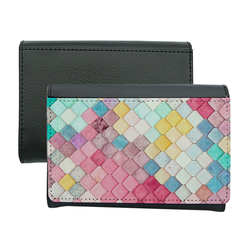 Sublimation Leatherette Bifold lommebok - kort