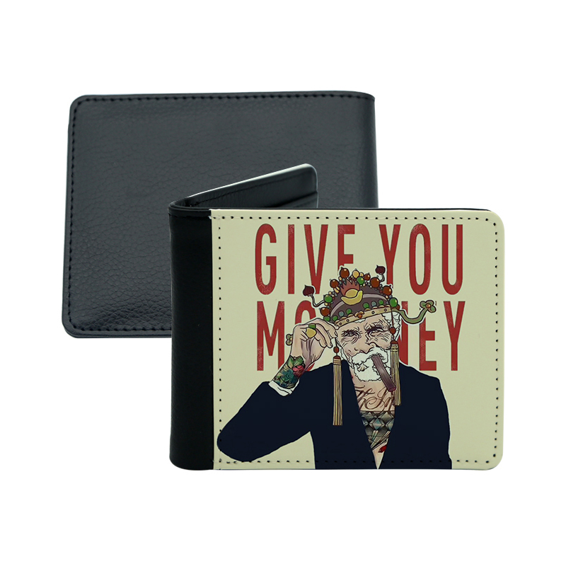 Sublimation Leatherette Bifold lommebok for menn
