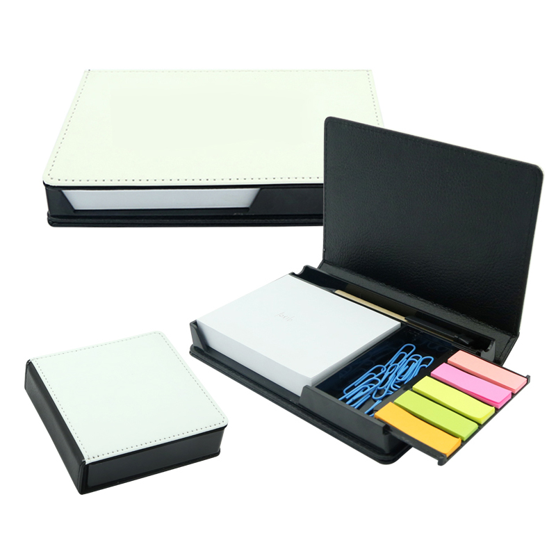Sublimering Leatherette Sticky Notes Box - rektangel