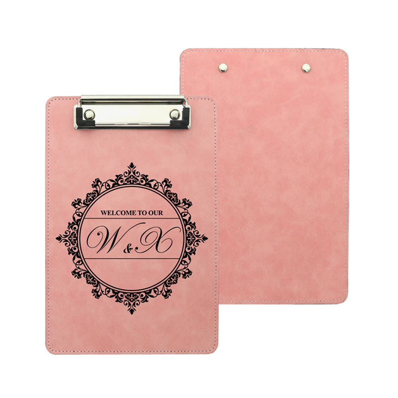 Sublimering PU skinn utklippstavle med metallklemme - A4