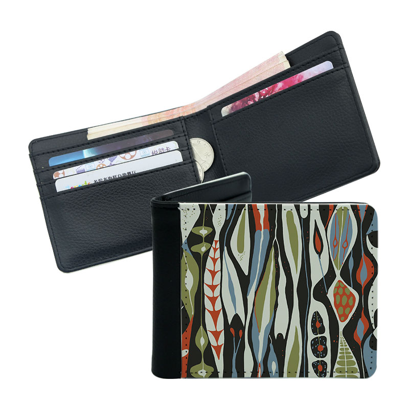Sublimation Leatherette Bifold lommebok for menn